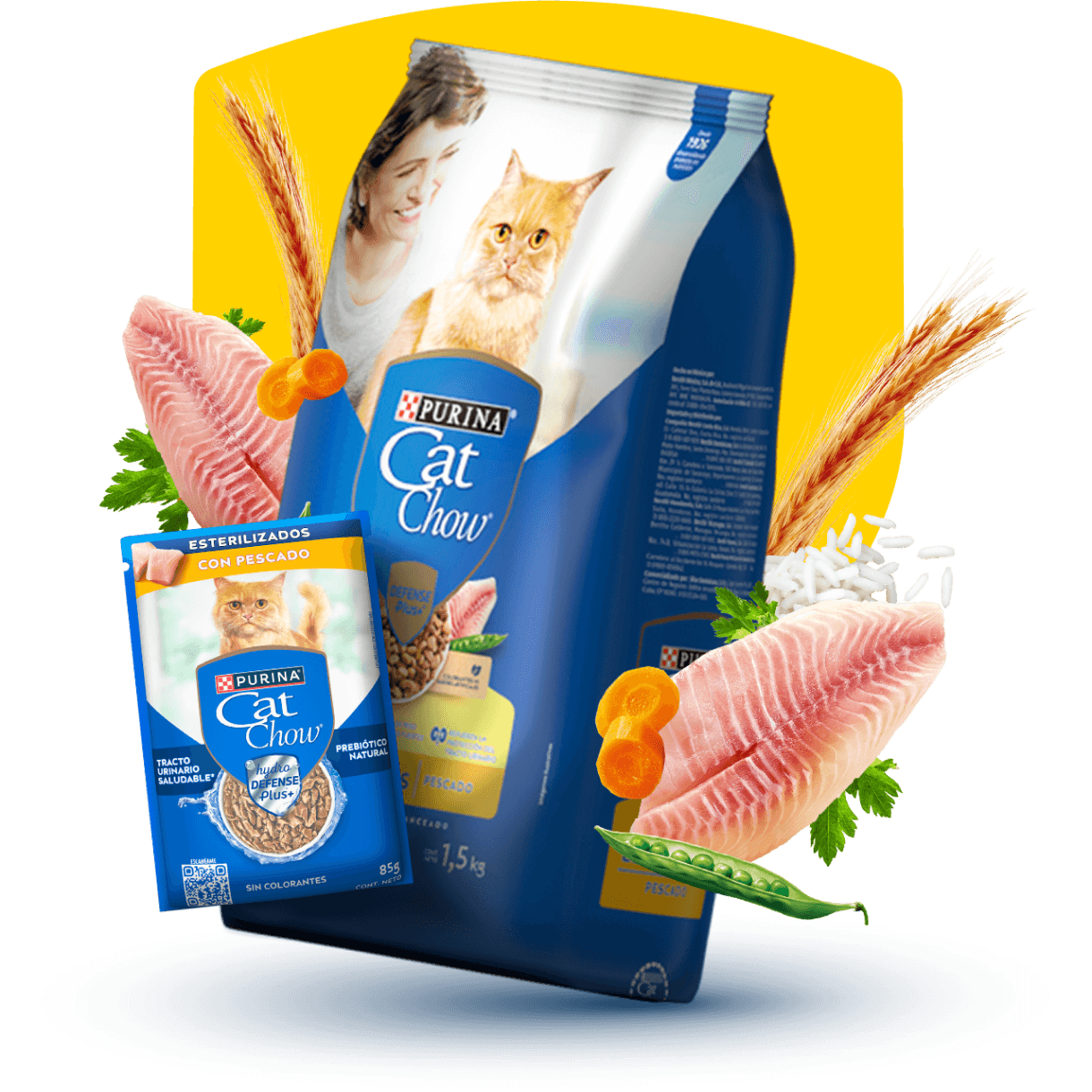 Cat Chow Purina para gatos esterilizados con pescado