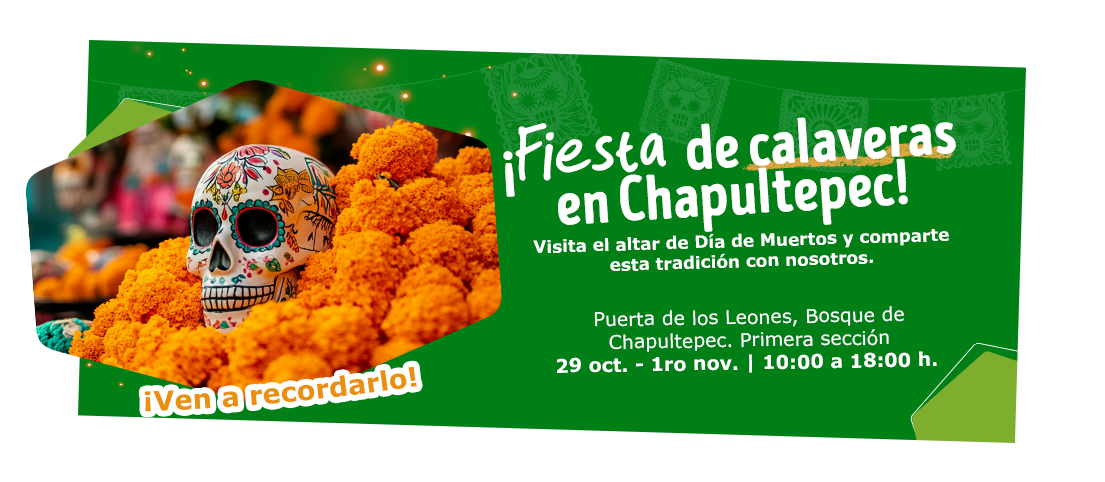 Fiesta de calaveras en Chapultepec, del 29 de octubre al 1 de noviembre